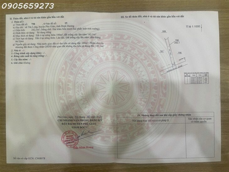 Cần bán lô đất 250m2 790triệu ngay cao tốc TP.HCM-THỦ DẦU MỘT- CHƠN THÀNH