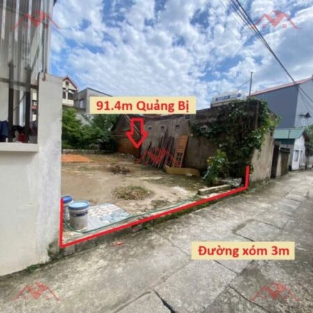 SIÊU PHẨM GIÁ 3,1 TỶ ĐẤT TẠI QUẢNG BỊ-CHƯƠNG MỸ D/T:91,5M