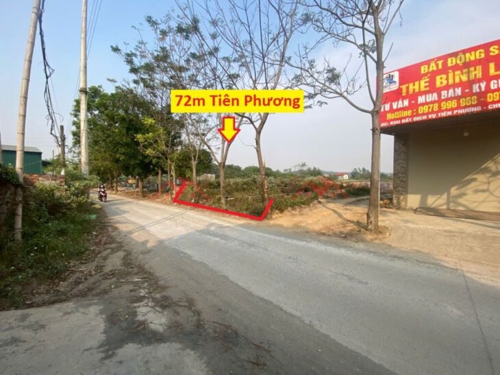 SIÊU PHẨM GIÁ 3,6 TỶ ĐẤT TẠI DỊCH VỤ TIÊN PHƯƠNG-CHƯƠNG MỸ D/T:72M