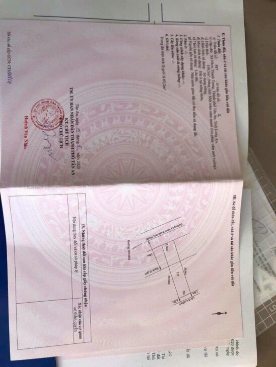 Bán 159.5m2 full thổ cư mặt tiền Lê Minh Xuân thuộc Nhơn Thạnh Trung, TP Tân An