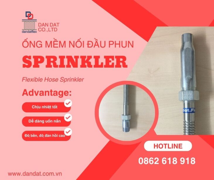 ỐNG MỀM NỐI ĐẦU PHUN SPRINKLER, ỐNG MỀM SPRINKLER, Khớp Nối Mềm Inox Dùng Cho Đầu Sprinkler