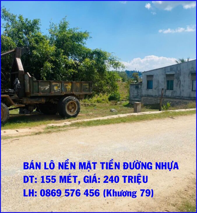 MUA BÁN LÔ NỀN THỔ CƯ CHỈ 240TR TẠI KHÁNH VĨNH, KHÁNH HOÀ