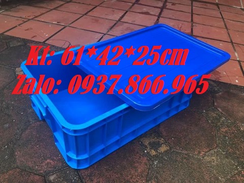 Thùng nhựa đặc có nắp cao 25, thùng nhựa công nghiệp, khay nhựa bít, sóng nhựa đặc tại Long Biên