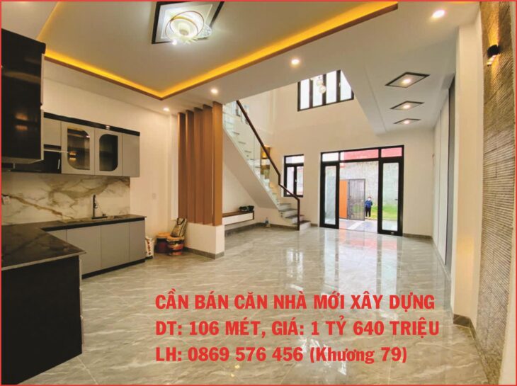 BÁN GẤP NHÀ MỚI XÂY TẠI XÃ DIÊN PHÚ, DIÊN KHÁNH, KHÁNH HOÀ