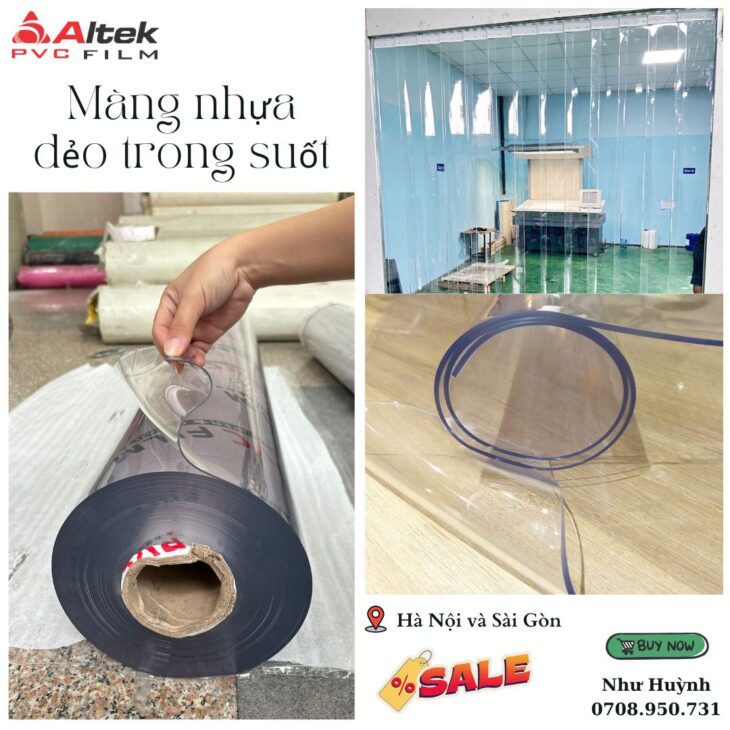 Màng nhựa dẻo trong suốt pvc – báo giá