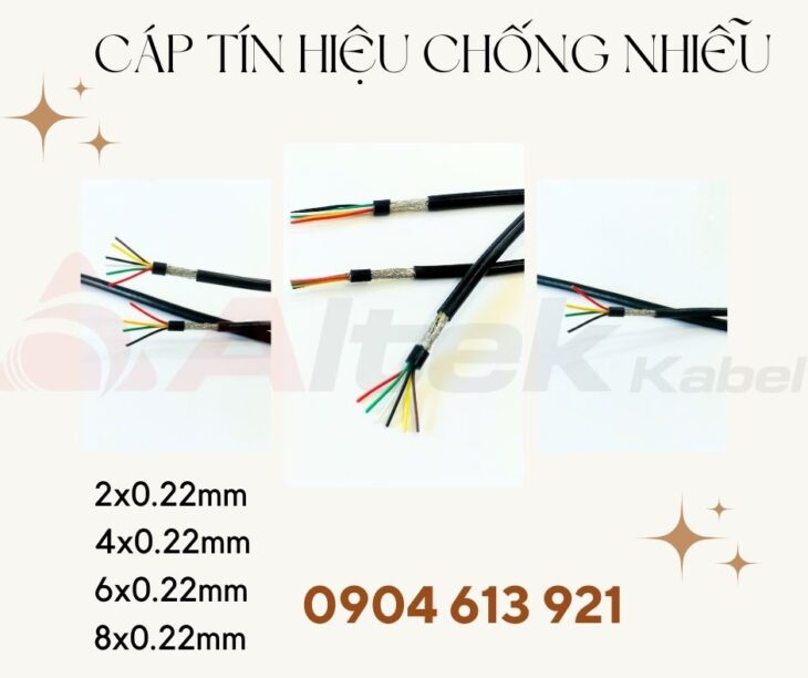 Cáp tín hiệu chống nhiễu 2×0.22,4×0.22,6×0.22mm Altek Kabel