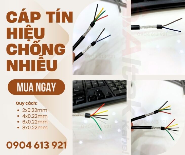 Cáp tín hiệu chống nhiễu 2×0.22,4×0.22,6×0.22mm Altek Kabel