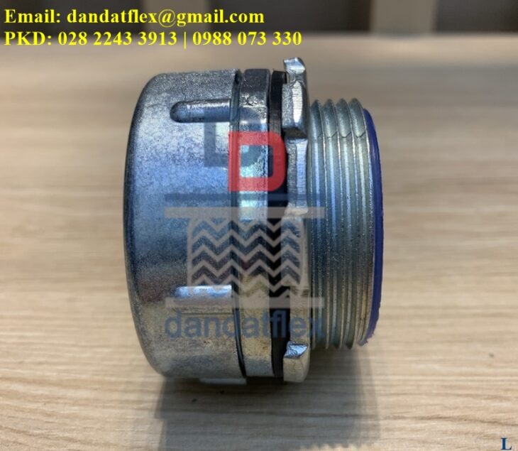 Ống ruột gà luồn dây điện, Ống ruột gà lõi thép bọc nhựa PVC, Khớp nối ren ngoài ống ruột gà pvc