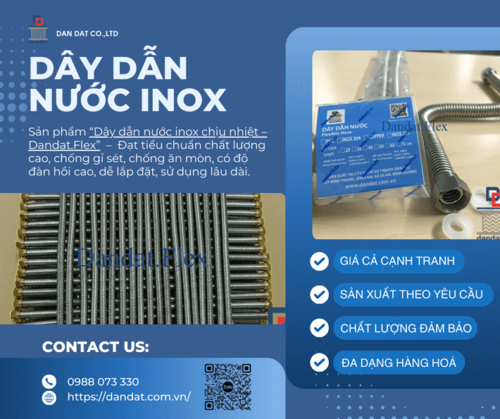 Dây Dẫn Nước Chịu Nhiệt Cho Bình Nóng Lạnh| Dây Dẫn Nước Chịu Nhiệt inox, dây dẫn nước inox