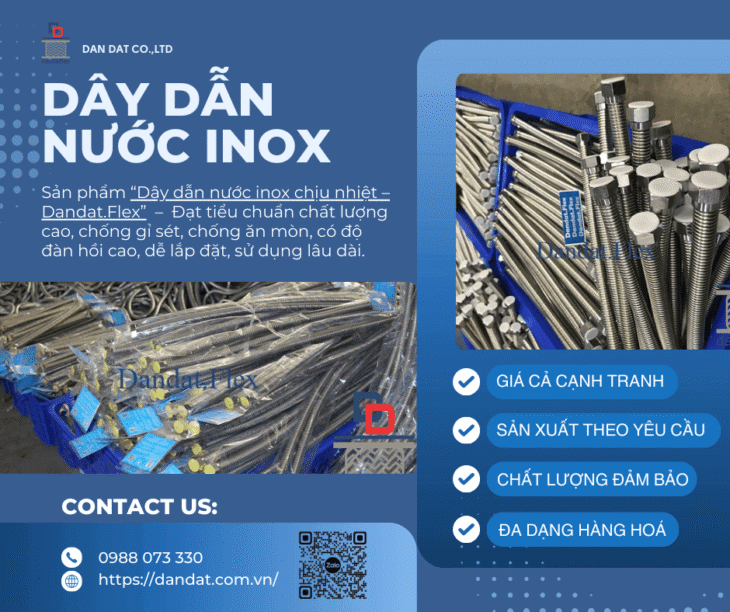 Dây Dẫn Nước Chịu Nhiệt Cho Bình Nóng Lạnh| Dây Dẫn Nước Chịu Nhiệt inox, dây dẫn nước inox