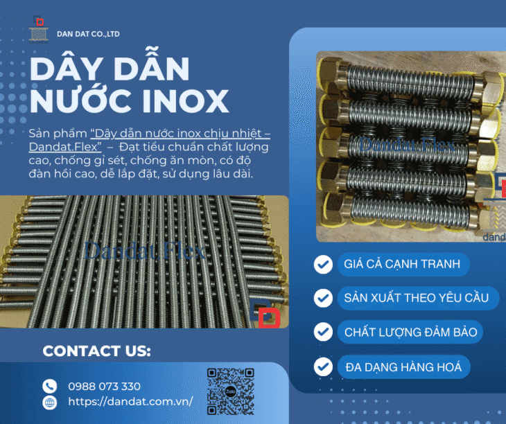 Dây Dẫn Nước Chịu Nhiệt Cho Bình Nóng Lạnh| Dây Dẫn Nước Chịu Nhiệt inox, dây dẫn nước inox