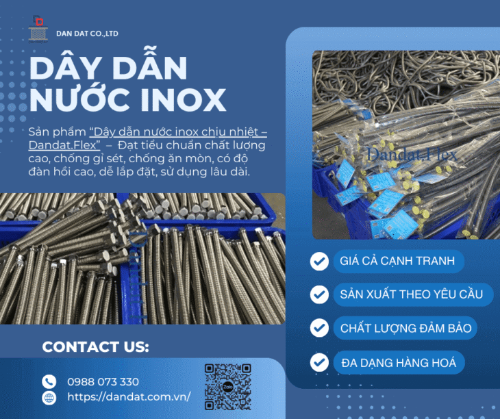 Dây Dẫn Nước Chịu Nhiệt Cho Bình Nóng Lạnh| Dây Dẫn Nước Chịu Nhiệt inox, dây dẫn nước inox