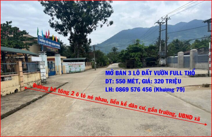MỞ BÁN ĐẤT VƯỜN GIÁP SUỐI TẠI KHÁNH VĨNH, KHÁNH HOÀ