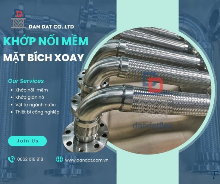 Khớp nối mềm dẫn xăng dầu, khớp nối mềm nối bích chịu nhiệt, khớp nối mềm rắc co ren, khopnoimem