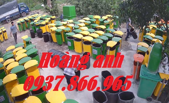 Bán thùng rác, thùng rác, thung rac,thùng rác 80l treo đôi, thùng rác phân loại