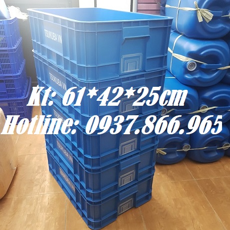 Thùng nhựa đặc có nắp cao 25, thùng nhựa công nghiệp, khay nhựa bít, sóng nhựa đặc tại Long Biên