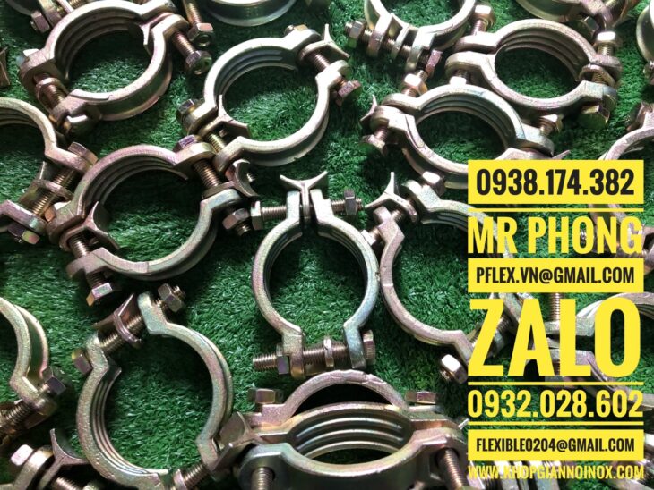 cùm kẹp ống thủy lực -double bolts clamp -các sản phẩm cùm gang nối ống -cùm nối ống nước