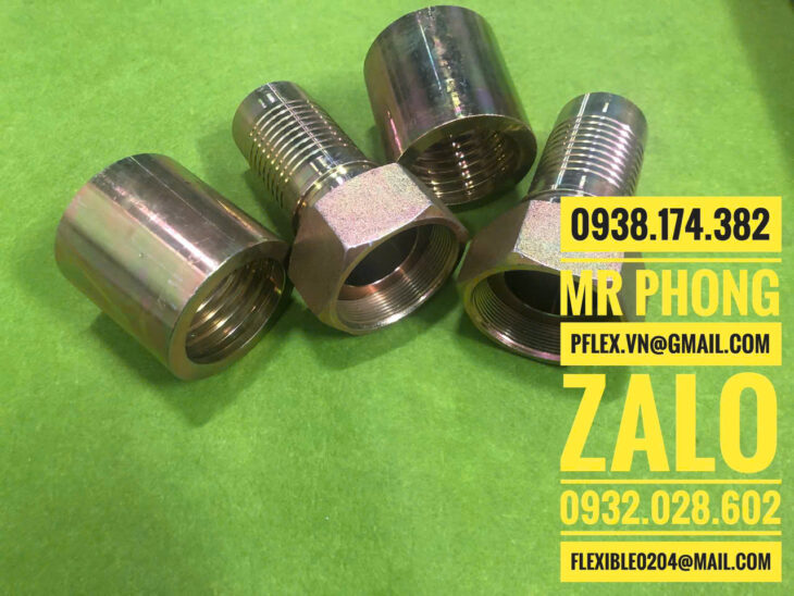 phụ kiện bấm ống thủy lực-phụ kiện bấm ống tuy ô thủy lực-đầu ren bấm ống thủy lực