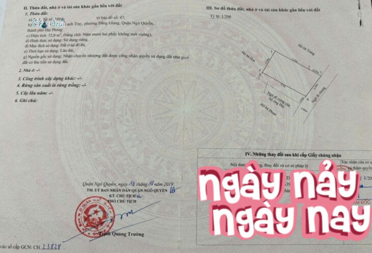 Bán nhà gần mặt đường Lạch Tray, 52m 4 tầng lô góc, mới đẹp, Giá 4 tỉ, gần Cầu Rào