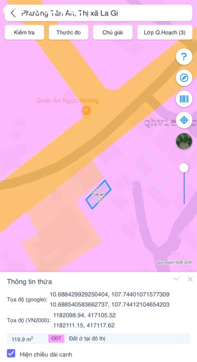 Bán đất ODT Tân An – TX LaGi giá ngợp chỉ 800 triệu, sổ riêng