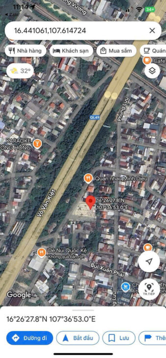 Bán 3 lô đất gần Aeon Mall – cạnh Dê Quốc Kệ , Thuỷ Dương , Tp Huế – 100m2 – 1,X Tỷ