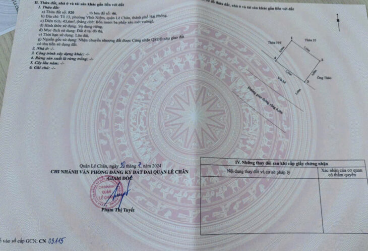 Siêu phẩm Vĩnh Niệm – Lê Chân, 44m 4 tầng mới tinh, đường 12m, Giá 5.5 tỉ