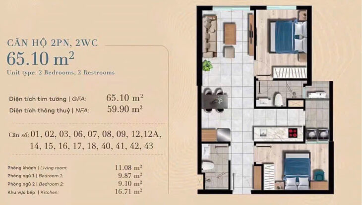 Dự Ấn The Gió Riverside An Gia 75m2 thanh toán 10% sang mua bán sang nhượng được 340 triệu chỉ