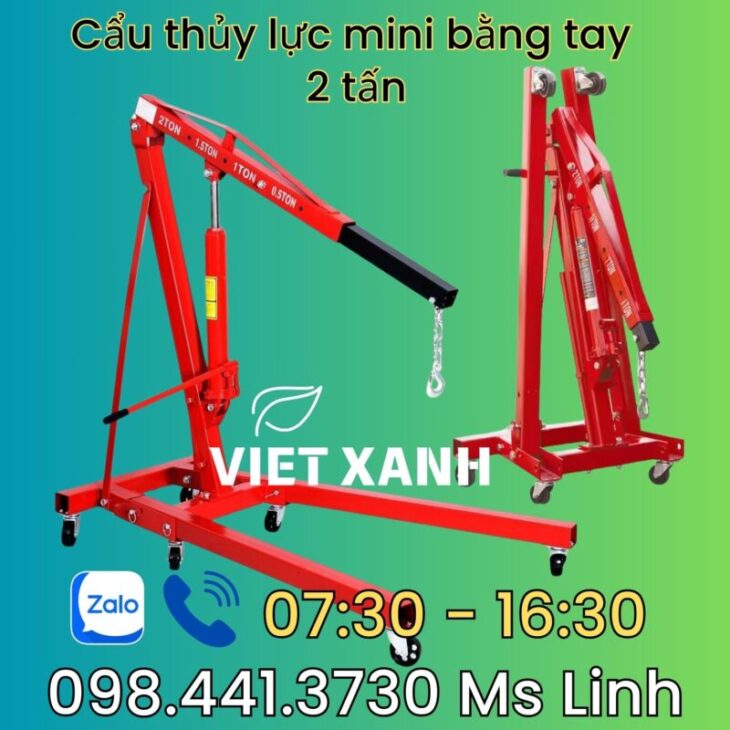 Cẩu móc động cơ mini 2 tấn, cẩu tay mini động cơ 2000kg