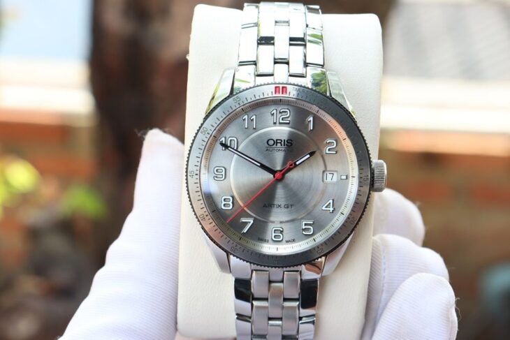 ĐH Nam : Oris Artix GT Day Date Automatic, Dial Grey, Số học trò – Size 37mm fullbox