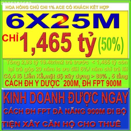 BÁN NHÀ XƯỞNG CHỈ 1,465 tỷ (50%) sở hữu ngay (6×25.2m) 19.4 TR/M2