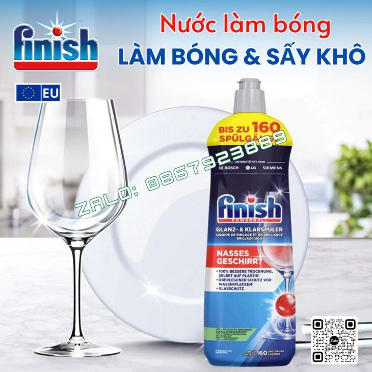 CHẤT TRỢ RỬA CHUYÊN DÙNG CHO MÁY RỬA BÁT FINISH – MUỐI LÀM MỀM NƯỚC, NƯỚC LÀM BÓNG TRỢ XẢ