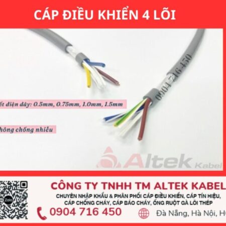 Cáp nguồn, cáp tín hiệu 4 lõi Altek Kabel Hà Nội, Bắc Ninh, Bắc Giang