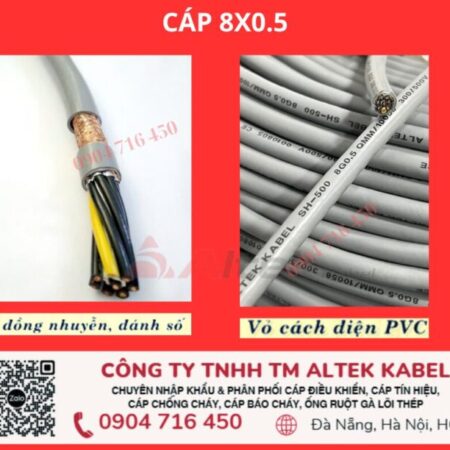 Cáp tín hiệu 8 lõi, 8×0.5, 8×0.75, 8×1.0, 8×1.5 Altek Kabel