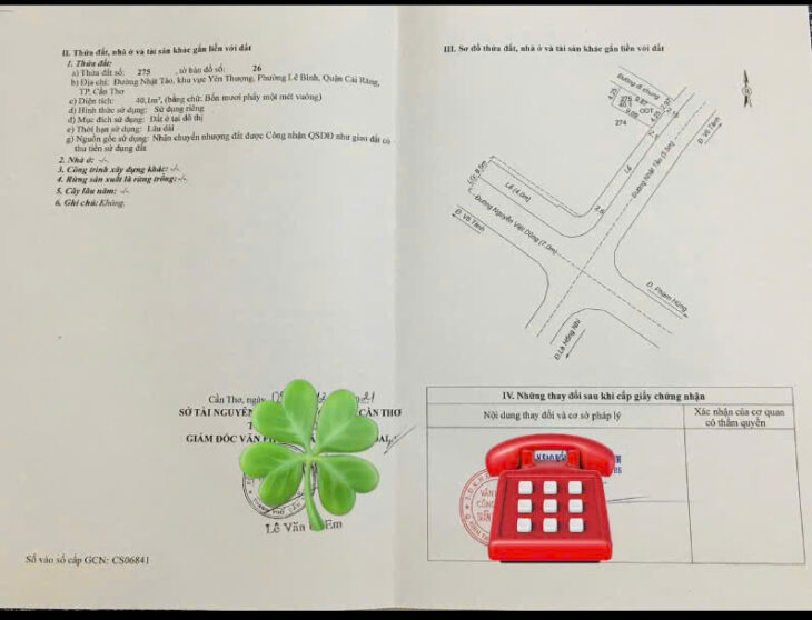 Bán 40.1m2 Đất Chính Chủ Mặt Tiền Đường Nhật Tảo, Phường Lê Bình, Quận Cái Răng