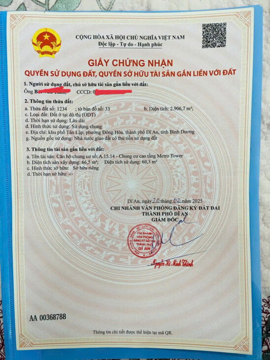 Cần bán 2 căn Chung Cư Metro Tower 2PN-2WC, Sổ hồng chính chủ.