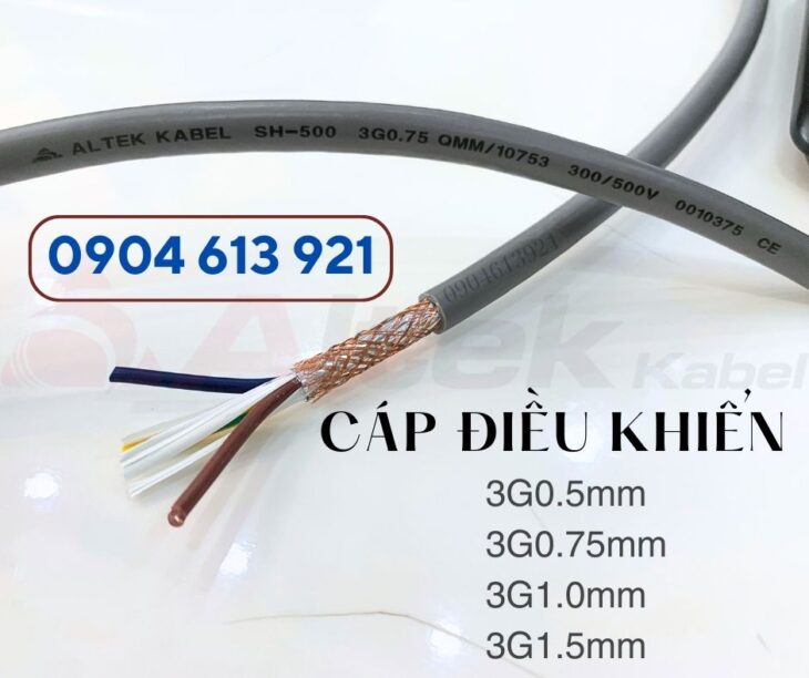 Cáp điều khiển tín hiệu chống nhiễu 3×0.75mm Altek Kabel