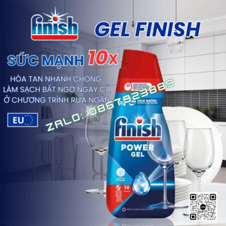 GEL RỬA BÁT FINISH HÀNG CHÍNH HÃNG NHẬP KHẨU CHÂU ÂU, CHUYÊN DÙNG CHO MÁY RỬA BÁT