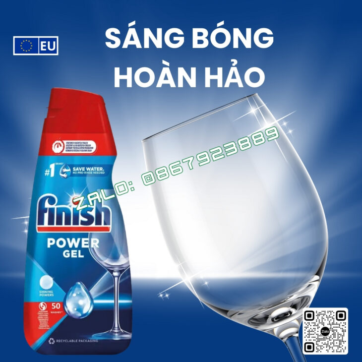 GEL RỬA BÁT FINISH HÀNG CHÍNH HÃNG NHẬP KHẨU CHÂU ÂU, CHUYÊN DÙNG CHO MÁY RỬA BÁT