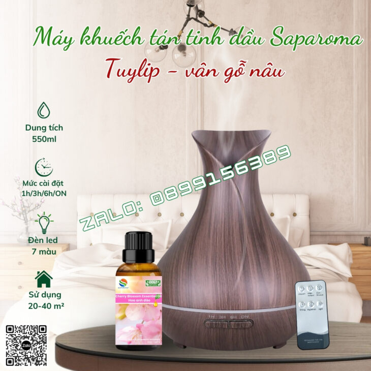 MÁY XÔNG TINH DẦU SAPAROMA, HỖ TRỢ KHỬ MÙI, THƠM PHÒNG, PHUN SƯƠNG BÙ ẨM, XUA ĐUỔI MUỖI, CÔN TRÙNG