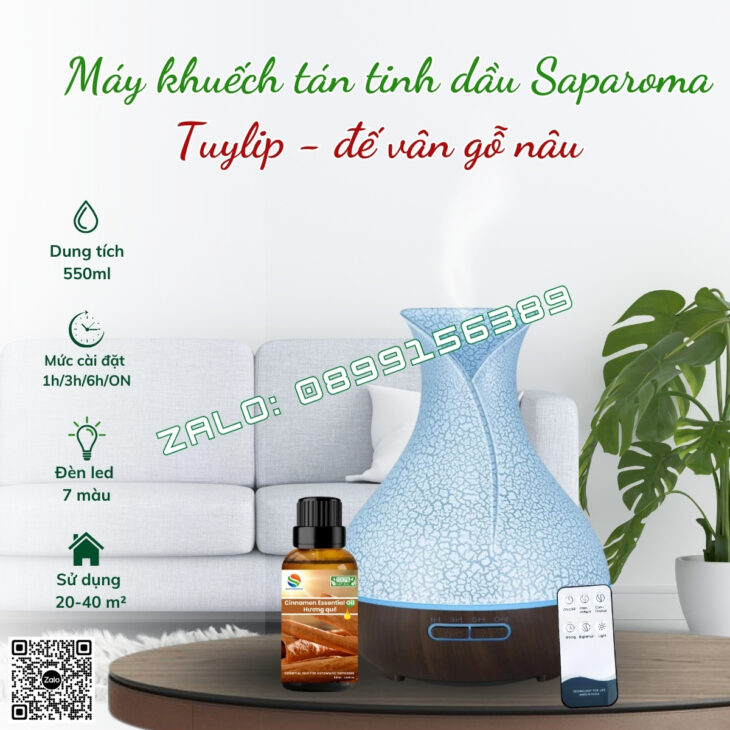 MÁY XÔNG TINH DẦU SAPAROMA, HỖ TRỢ KHỬ MÙI, THƠM PHÒNG, PHUN SƯƠNG BÙ ẨM, XUA ĐUỔI MUỖI, CÔN TRÙNG