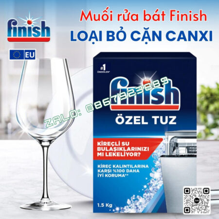 CHẤT TRỢ RỬA CHUYÊN DÙNG CHO MÁY RỬA BÁT FINISH – MUỐI LÀM MỀM NƯỚC, NƯỚC LÀM BÓNG TRỢ XẢ