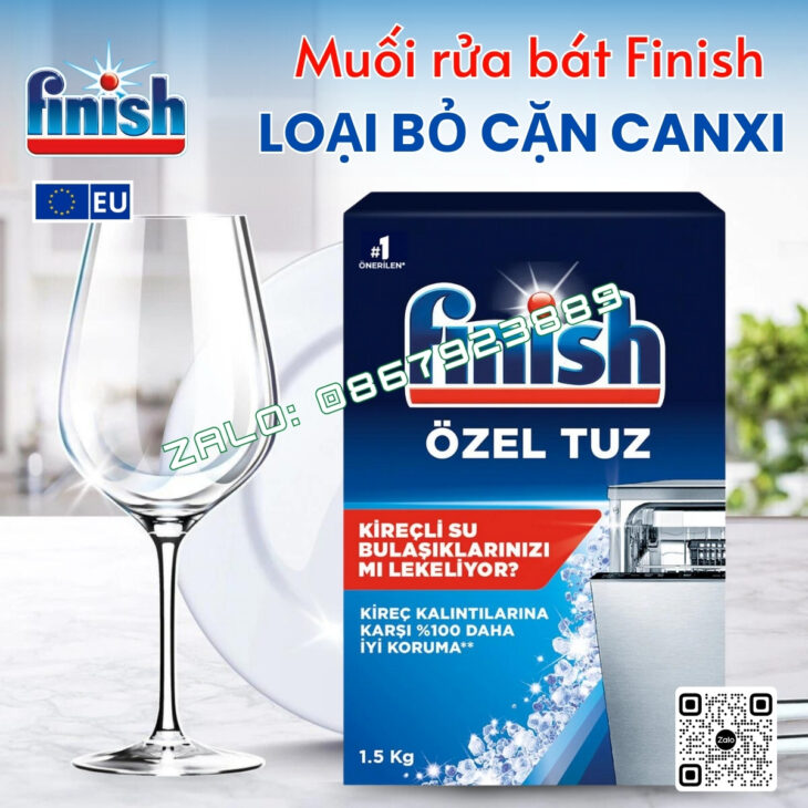 CHẤT TRỢ RỬA CHUYÊN DÙNG CHO MÁY RỬA BÁT FINISH – MUỐI LÀM MỀM NƯỚC, NƯỚC LÀM BÓNG TRỢ XẢ