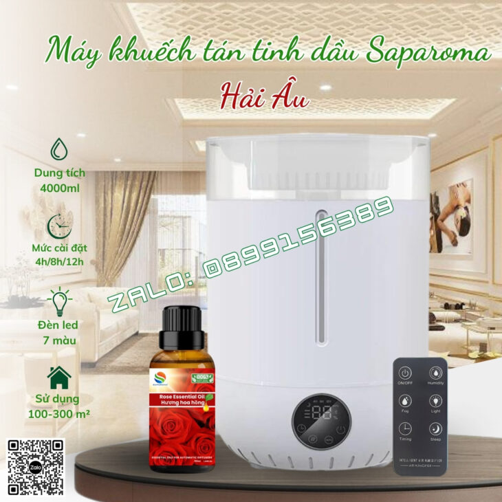 MÁY KHUẾCH TÁN TINH DẦU SAPAROMA, HIỆU ỨNG LỬA, LED 7 MÀU, LOA BLUETOOTH, THƠM PHÒNG, THƯ GIÃN