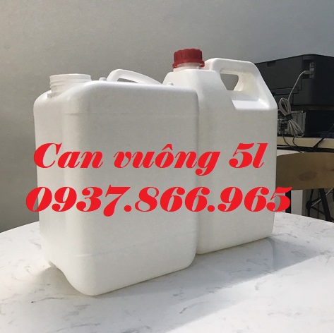 Can vuông 5l, can dẹt 5l, can nhựa có sẵn tại hà nội, can công nghiệp, can đựng hóa chất