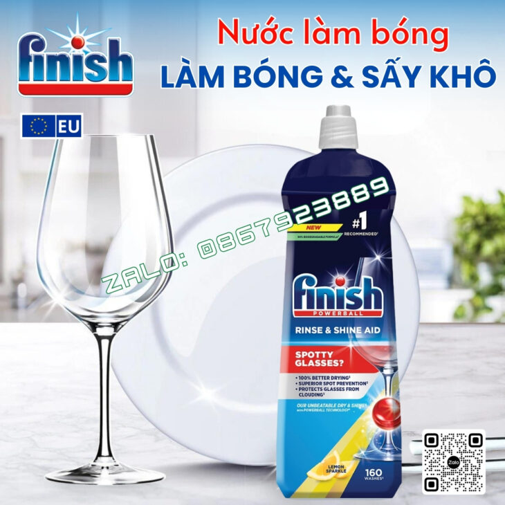 CHẤT TRỢ RỬA CHUYÊN DÙNG CHO MÁY RỬA BÁT FINISH – MUỐI LÀM MỀM NƯỚC, NƯỚC LÀM BÓNG TRỢ XẢ