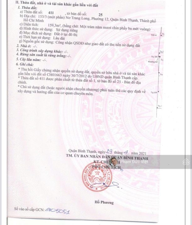 Bán 2 lô đất hẻm 5m gần mặt tiền Nơ Trang Long Quận Bình Thạnh xây 3 lầu ST