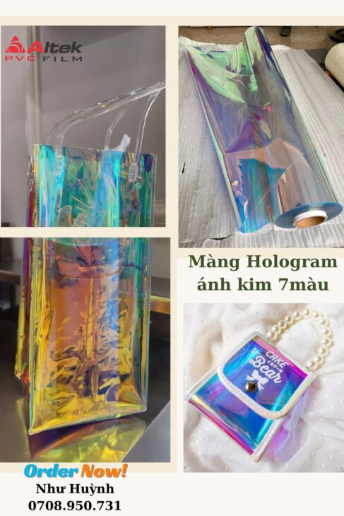 bảng giá màng nhựa pvc ánh kim 7 màu – hologram