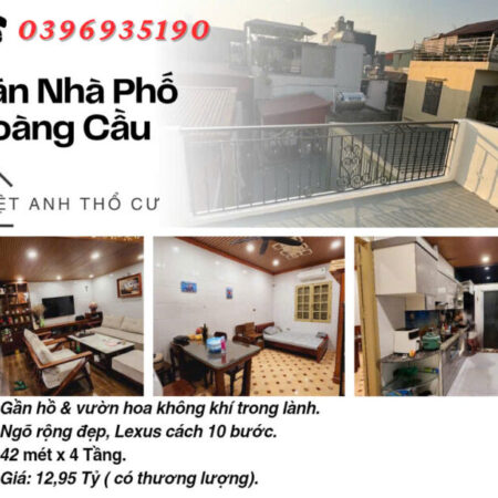 Bán nhà Phố Hoàng Cầu, Khu Phân Lô, Gần Hồ Sinh Thái, 42mx4T, Giá: 12.95 Tỷ, Lh: 0396935190. Bán nhà Phố Hoàng Cầu, Khu Phân Lô, Gần Hồ Sinh Thái, 42mx4T, Giá: 12.95 Tỷ, Lh: 0396935190.