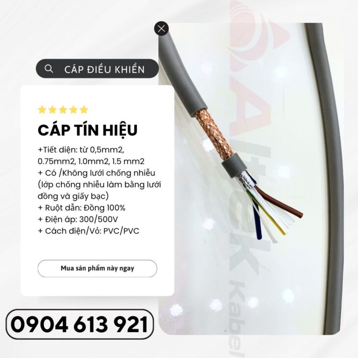 Cáp điều khiển tín hiệu chống nhiễu 3×0.75mm Altek Kabel