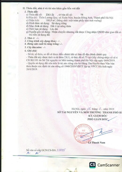 Cần Tiền Bán Nhanh lô đất đep tại Thôn Lương Quy, Xuân Nộn, Đông Anh